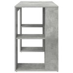 vidaXL Bureau avec Rangement Gris béton 130 x 50 5 x 75 cm