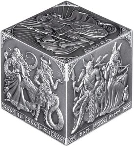 Monnaie NORSE GODS 3D Cube 1 Kg Kilo Argent 500 Francs Burundi 2026 (PRÉCOMMANDE)