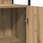 vidaXL Ensemble de mobilier de salle de bain avec porte 3 Pièces Marron