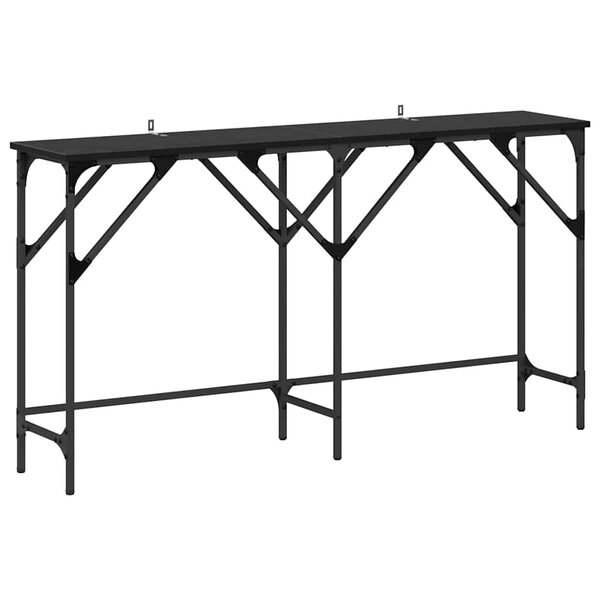 vidaXL Table console Chêne noir 140 x 29 x 75 cm Bois d'ingénierie
