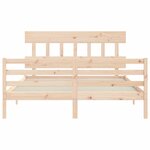 vidaXL Cadre de lit sans matelas bois massif