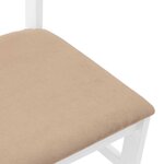vidaXL Chaises à manger coussins 2 Pièces blanc bois massif caoutchouc