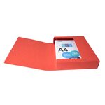 Boite De Classement Exabox Dos 60mm Carte Lustrée - A4 - Rouge - X 8 - Exacompta