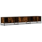vidaXL Meuble TV chêne fumé 240x35x41 cm bois d'ingénierie