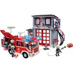 PLAYMOBIL 71603 - Poste de pompiers avec camion d'intervention