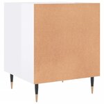 vidaXL Tables de chevet 2 Pièces blanc brillant 40x40x50 cm