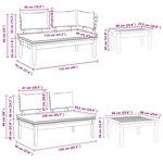 vidaXL Ensemble de canapé de jardin 5 Pièces Marron et gris