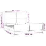 vidaXL Cadre de lit avec tête de lit Marron foncé 180x200 cm Tissu