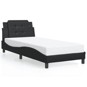 vidaXL Cadre de lit sans matelas noir 90x200 cm similicuir