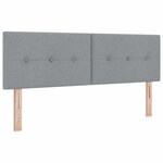 vidaXL Lit à ressorts avec matelas Gris clair 140 x 200 cm tissu