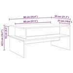 vidaXL Table basse Bois ancien 90 x 55 x 42 5 cm Bois d'ingénierie