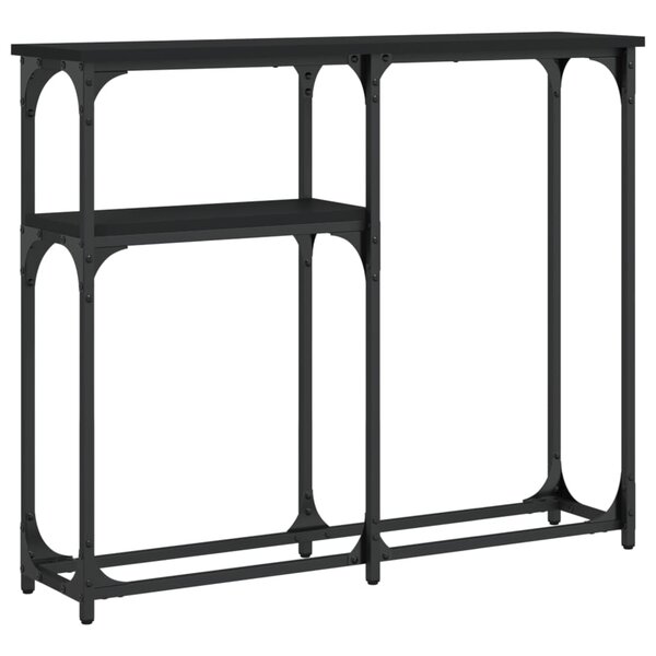 vidaXL Table console noir 90x22 5x75 cm bois d'ingénierie