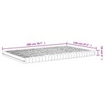 vidaXL Matelas en mousse blanc 120x200 cm 7 zones dureté 20 ILD
