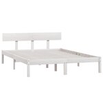 vidaXL Cadre de lit sans matelas blanc bois massif 160x200 cm