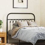 vidaXL Tête de lit métal noir 100 cm
