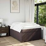 vidaXL Sommier à lattes de lit avec matelas Marron foncé 120x200 cm