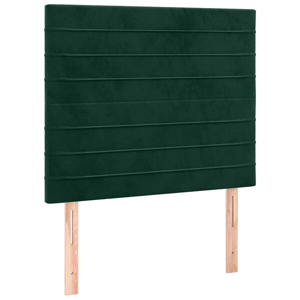 vidaXL Tête de lit Vert foncé 100x5x118/128 cm Velours