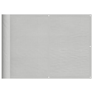 vidaXL Écran de balcon gris clair 75x400 cm 100  polyester oxford