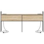 vidaXL Headboard de Rangement avec Station de Charge Chêne sonoma