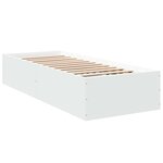 vidaXL Cadre de lit blanc 75x190 cm bois d'ingénierie