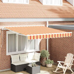 vidaXL Auvent Rétractable 300 x 250 cm jaune et orange