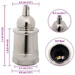 vidaXL Douilles de lampe 2 Pièces nickel satiné E27