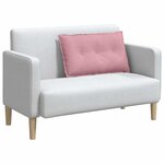 vidaXL Coussin de Dos Rose 80 x 50 cm Tissu en velours côtelé