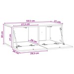 vidaXL Meuble TV mural 59 5 x 31 cm Bois ancien Bois d'ingénierie
