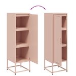 vidaXL Buffet haut rose 36x39x123 cm acier
