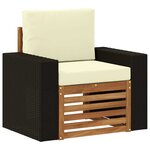 vidaXL Sofa de milieu extérieur Naturel