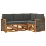 vidaXL Ensemble de canapés d'extérieur 4 pc Polyester