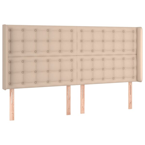 vidaXL Tête de lit avec oreilles Cappuccino 163x16x118/128 cm