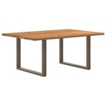 vidaXL Table à manger marron clair bois de chêne massif rectangulaire