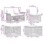 vidaXL Ensemble de canapé de jardin 8 Pièces Gris polyrotin