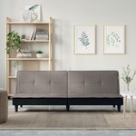 vidaXL Canapé-lit taupe tissu