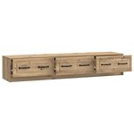 vidaXL Meuble TV Chêne artisanal 147 x 34 5 x 27 cm Bois d'ingénierie