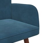 vidaXL Sofa 2 places Bleu 115 x 61 x 87 cm Velours (V)