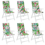 vidaXL Coussins de chaise à dossier haut lot de 6 multicolore
