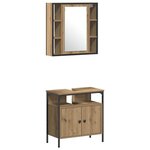 vidaXL Ensemble de Meubles de Salle de Bain 4 Pièces chêne artisanal