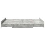 vidaXL Cadre de lit avec rangement avec tiroir Gris béton 140 x 190 cm