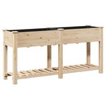 Jardinière vidaXL avec étagère 161x43x76 cm en bois massif de sapin