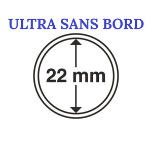 Capsules rondes sans bord ULTRA pour monnaies de collection. Diamètre intérieur - 22 mm
