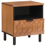vidaXL Cabinet de chevet avec tiroir 2 Pièces Marron 40 x 33 x 46 cm