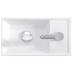 vidaXL Lavabo de salle de bains Chrome 40 5 x 22 5 x 11 5 cm métal