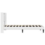 vidaXL Cadre de lit avec bandes LED Blanc 100 x 200 cm Simili cuir