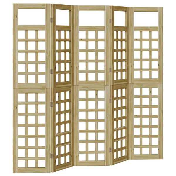 vidaXL Écran d'intimité extérieur Pliant 5 Pièces Marron 200 x 180 cm