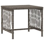 vidaXL Chaise longue Ensemble de 3 Gris et bleu marine Rotin PE  métal