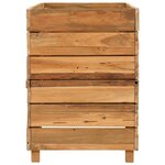 vidaXL Lit surélevé 100x40x55 cm bois de teck recyclé et acier