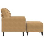 vidaXL Fauteuil avec repose-pied Marron 60 cm Velours
