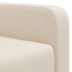 vidaXL Fauteuil blanc crème tissu